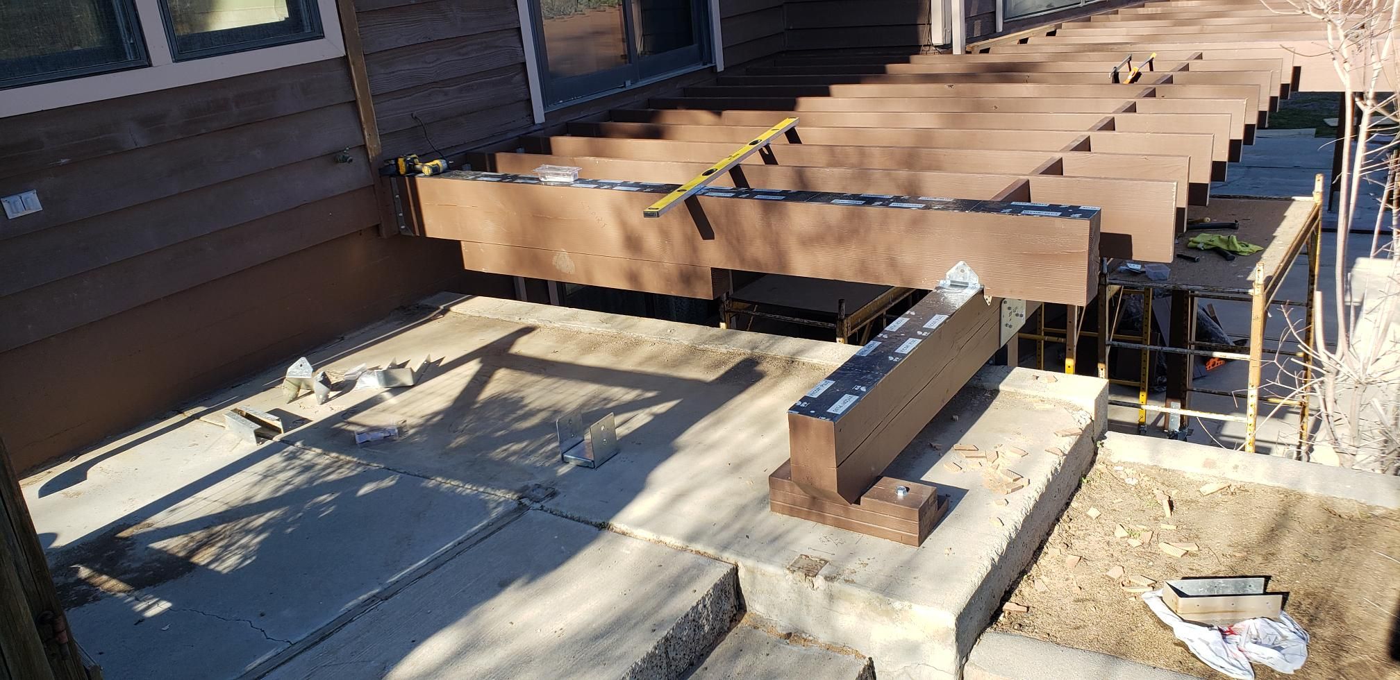 Deck during construction